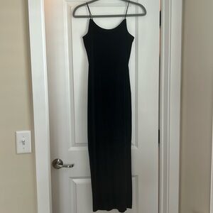 Derek Heart velvet spaghetti strap slip dress ankle length